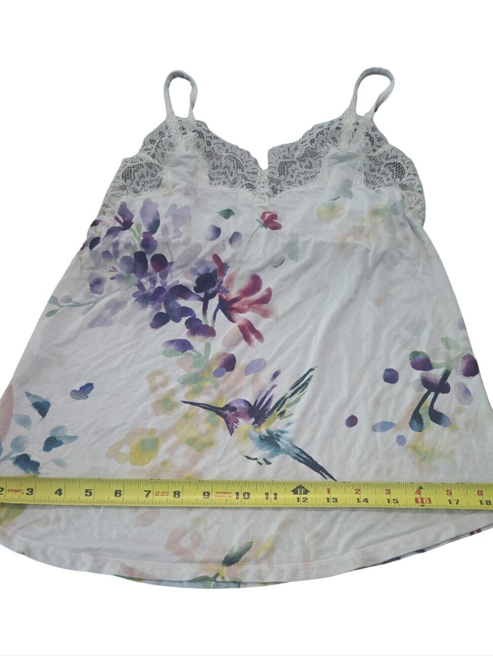 Soma White Branded Floral Feminine Festival Cozy Soft Cotton Y2K Cami XS - Picture 5 of 15